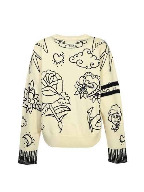 Maglione Andras in lana con disegni PINKO | 105427 A2PKZE1